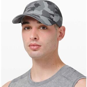 Lululemon Fast and Free Run Hat Heritage 365 Camo Rhino Grey Multi Adjustable
